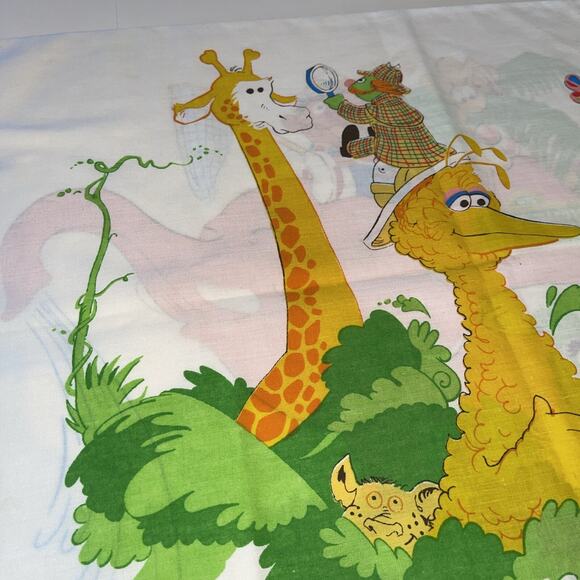Vintage Sesame Street pillow case 30x20” Big Bird Ernie Grover Oscar Bed Elmo - Picture 11 of 11
